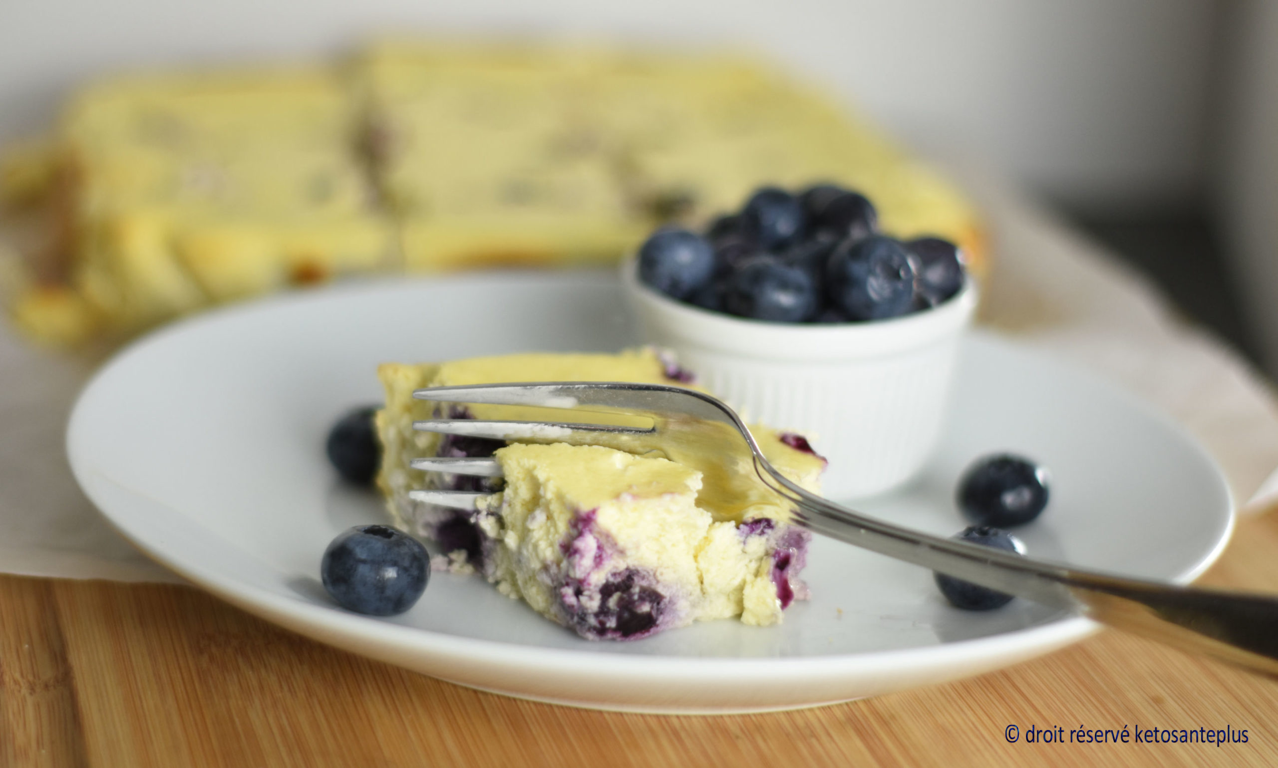 Carrés de gâteau au fromage